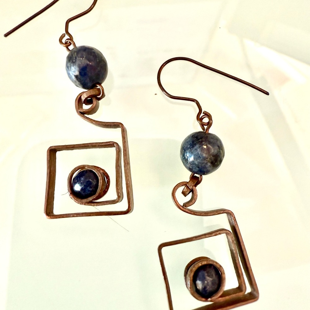 Egyptian Design Copper Earrings